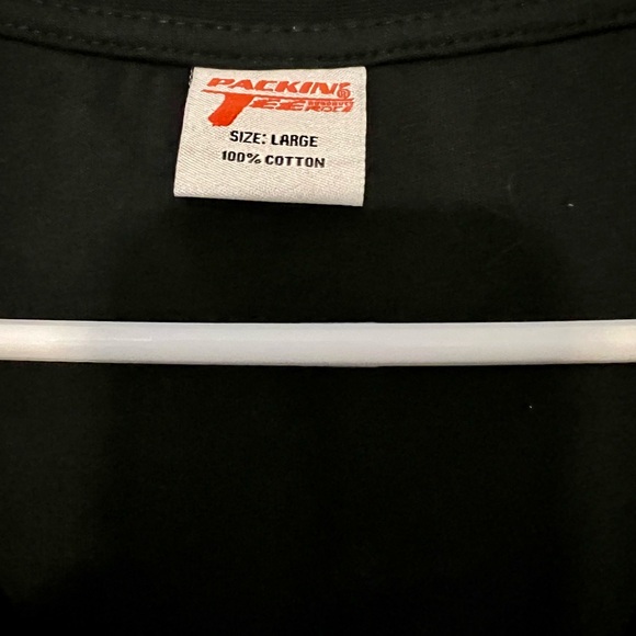 5 for $25! Mens Black V Neck Concealed Carry Packin Tee size Large - Picture 2 of 3